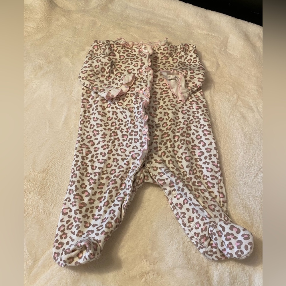 Little me baby girl footie PJs Size  Newborn